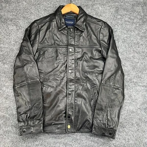 Scotch & Soda Black Cow Leather Jacket Womens Sz Small - Picture 1 of 11