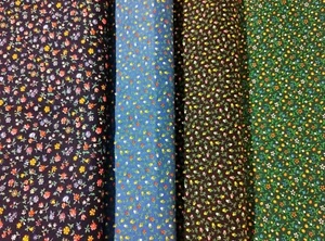 SMALL FLORAL PRINT COTTON FABRICS 4 Designs- 1 Yard Each 44"-45" Wide - Picture 1 of 16