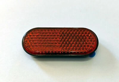 Mini Reflektor Rückstrahler rot Katzenauge selbstklebend KFZ und Anhänger oval - Bild 1 von 2