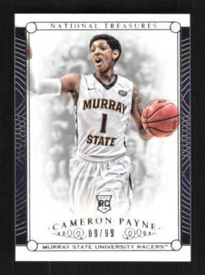 Cameron Payne 2015 Panini National Treasures Collegiate #/99 Rookie #163 Foto 1 de 2