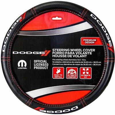 Brand New Official Licensed DODGE  Car Truck Van Steering Wheel Cover - Imagem 1 de 3