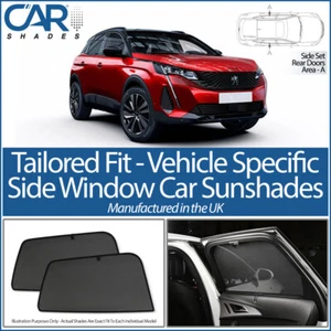 Peugeot 3008 5dr 2016> CAR SHADES UK TAILORED UV SIDE WINDOW SUN BLINDS PRIVACY - Afbeelding 1 van 10