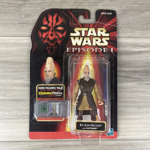 Star Wars Episode 1 Ki-Adi-Mundi Action Figure with CommTech Chip 1998 Hasbro Cover