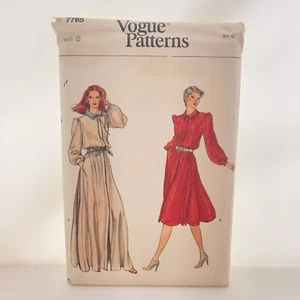 #7765 Vogue Misses Kleid Schnittmuster Größe 8 - Bild 1 von 4
