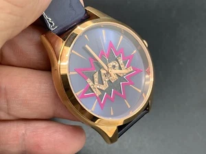 KARL LAGERFELD KL-1631 Blue Leather Strap 3 ATM S/S QUARTZ WOMEN'S WRIST WATCH - Picture 1 of 18