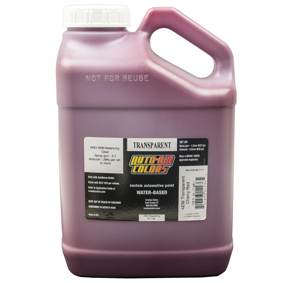 (26,05€/1l) Createx Auto Air - Transparent Cherry Red - 3,8L Airbrushfarbe 16 42 - Bild 1 von 1