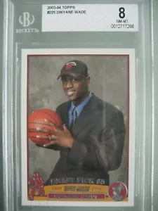 2003-04 Topps #225 Dwyane Wade Rookie Rc BGS 8 Miami Heat - Bild 1 von 5