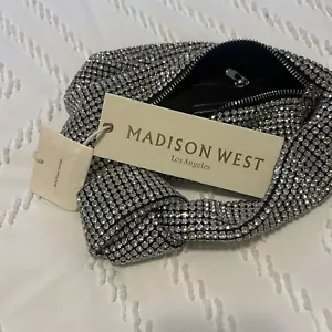 NWT Madison West Bring On The Bling Clear Crystal Rhinestone Evening Cocktail - Picture 1 of 9