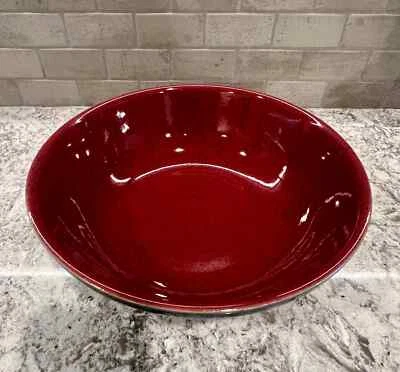 Denby Harlequin Large Pasta / Serving Bowl Blue Red England 11.5" EUC - Image 1 of 3