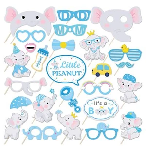 Baby Shower Photo Booth Props for Boy - 25pcs Greenery Baby Shower Selfie Pro... - Picture 1 of 7