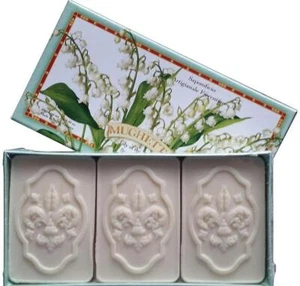 Soap Saponificio Artigianale Fiorentino Lily of the Valley 3x125g Made in Italy - Picture 1 of 3
