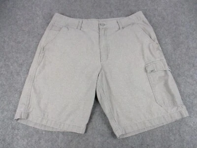 Pantalones Cortos Vans Para Hombre 38 Gris Beige Cuadros Bolsillo Carga Exterior Monopatín Foto 1 de 4