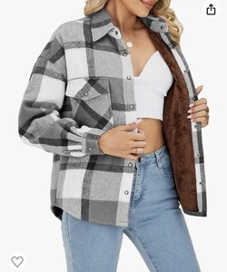 Sherpa Plush Fuzzy Fleece Lined Jacket - Picture 1 of 2