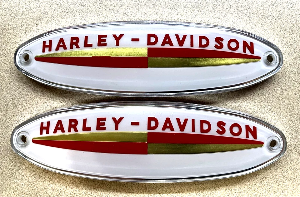 Harley Davidson Sportster XLH nueva 1961-1962 emblemas de tanque de gasolina como nueva de stock Foto 1 de 1