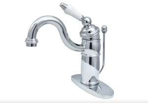 Kingston Brass Victorian 1,2 GPM Rubinetto bagno 1 foro KB1401PL - Foto 1 di 2