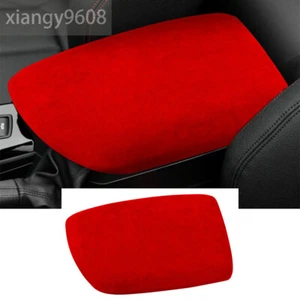 Suede Wine Red Center Console Armrest Box Cover For BMW 1 2 Series F20 F22 12-19 - Picture 1 of 10