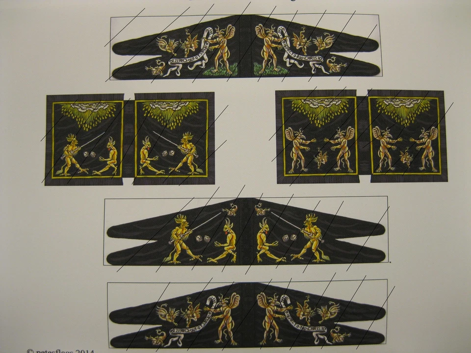 15mm Italian Wars Renaissance Giovanni delle Bande Nere Devils Paper flags