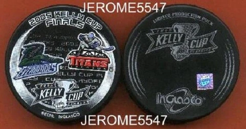 ECHL 2005 TRENTON TITANS vs FLORIDA EVERBLADES KELLY CUP PUCK - #4L Cover
