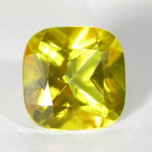 Piedra preciosa suelta recubierta superficie corte cojín topacio amarillo natural de 5,57 quilates 10 mm - Imagen 1 de 3