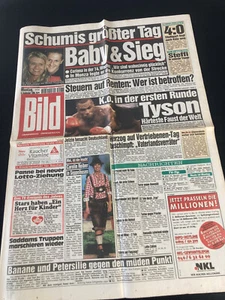 BILD ZEITUNG vom 9.9.1996 mit AYRTON SENNA FORMEL 1 + SCHUMI + MIKE TYSON - Bild 1 von 4
