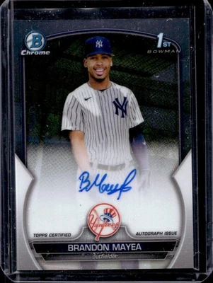 2023 Bowman Chrome Brandon Mayea Auto 1st #CPA-BMA Yankees - Image 1 of 2