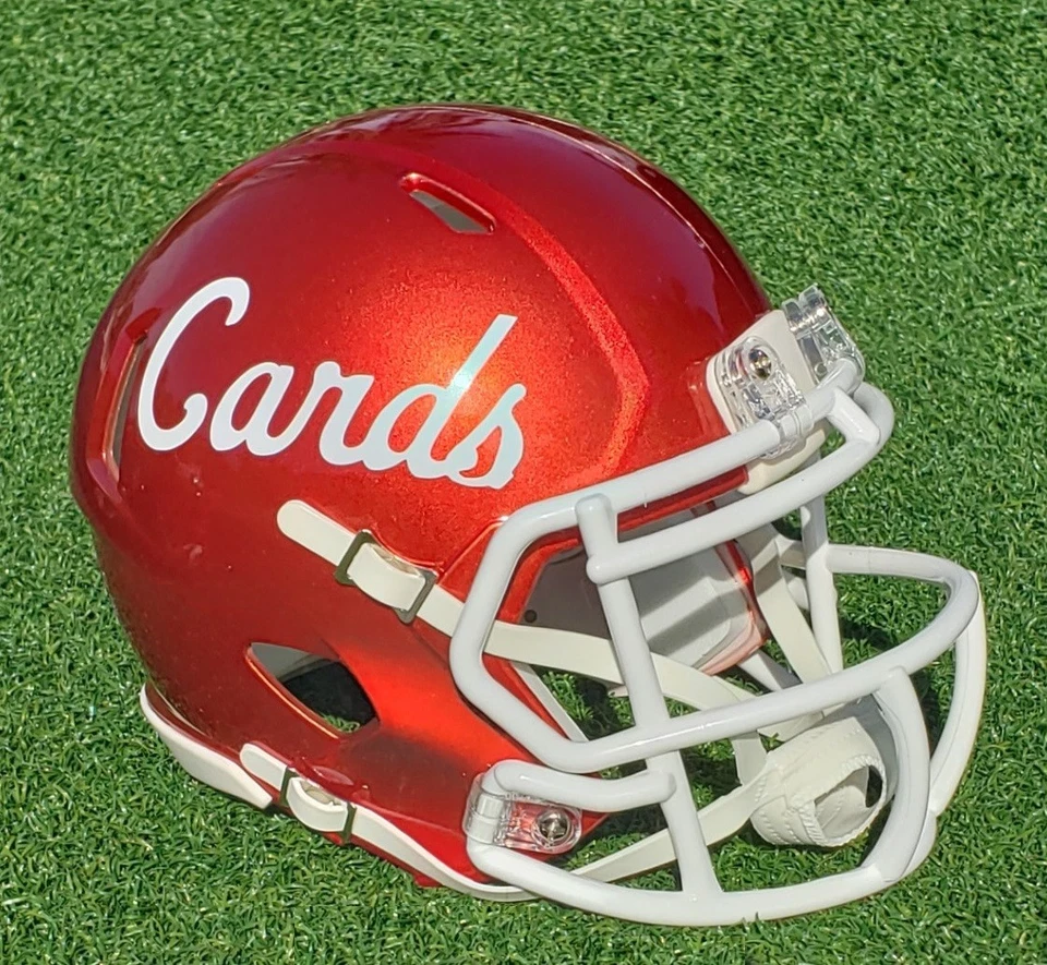 LOUISVILLE CARDINALS 2023-24 RED METALLIC FOOTBALL MINI HELMET - Image 1 of 1