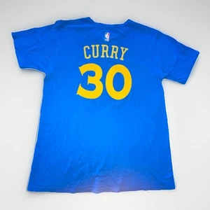 GOLDEN STATE WARRIORS NBA Blue Steph CURRY #30 LargeShirt Adidas VGC Free Post! - Picture 1 of 5