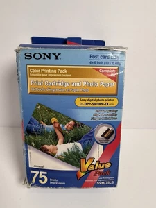 NEW Sony SVM-75LS Print Cartridges & Photo Paper Value Pack 75 Prints Digital - Picture 1 of 5