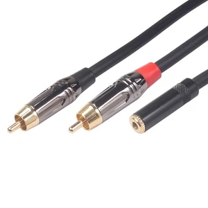 0.3m 3.5mm Female To 2 Male Audio Adapter Cable for Computer Speaker Subwoofer - Picture 1 of 11