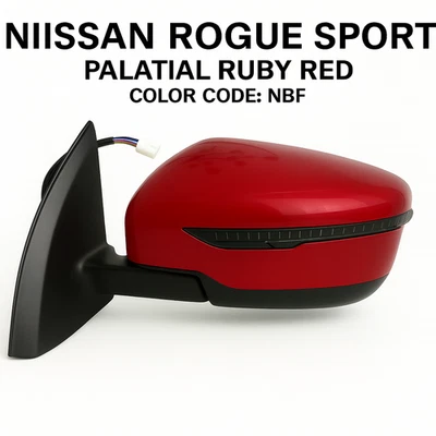 NEW RUBY RED Mirror fits ROGUE SPORT 2017-18 Power Heated w/Signal Driver Side - Image 1 of 4