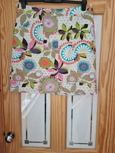 White Stuff Retro Floral Pattern Linen Mix Skirt Size 14 - Picture 1 of 7