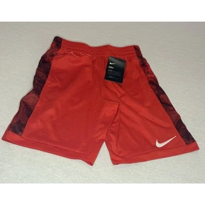Nike Boys Shorts Dry Trophy Camo Stripe Dri-Fit Habanero Red Medium NEW - Picture 1 of 7