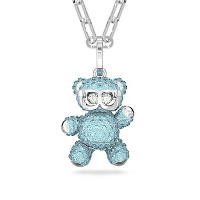 Collar Oso de Peluche Corazón Latido Mujer Swarovski Elemento Cristal Oso Clavícula Foto 1 de 4