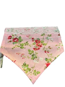 floral dog collar pink 17 pound dog handmade new - Picture 1 of 6