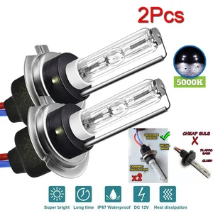 2PCS 5000K H7 Xenon HID Kit Auto Car Truck Headlights Light Bulbs 55W Front Side - Picture 1 of 10