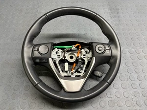 2013-2018 TOYOTA RAV4 LEATHER STEERING WHEEL WITH CRUISE CONTROL SWITCH OE NICE! - Picture 1 of 9