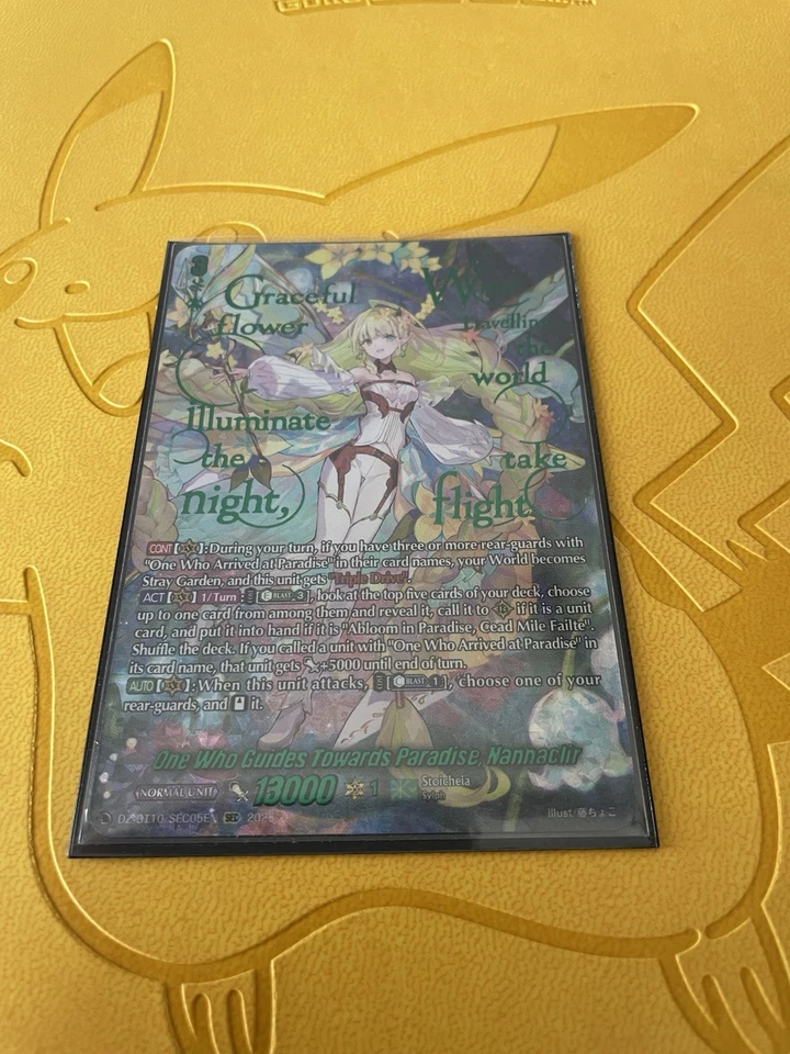 Cardfight vanguard One Who Guides Towards Paradise Nannaclir DZ-BT10/SEC05EN SEC - Image 1 of 1