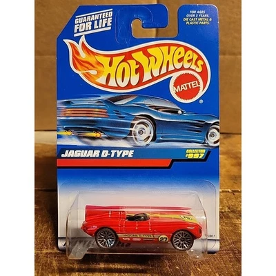 1999 Hot Wheels #997 - Jaguar D-Type (Candy Apple Red) (Silver Lace Wheels) - Image 1 of 3