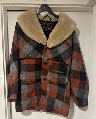 Empacadora forrada de lana Filson Mackinaw - S - Hecha en EE. UU. - Carbón/Negro/Óxido Foto 1 de 4