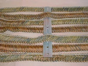 13Y BOMAR 999-2051 TEJAR IN DARK SAGE BRUSH FRINGE DRAPERY UPHOLSTERY TRIM - Picture 1 of 3