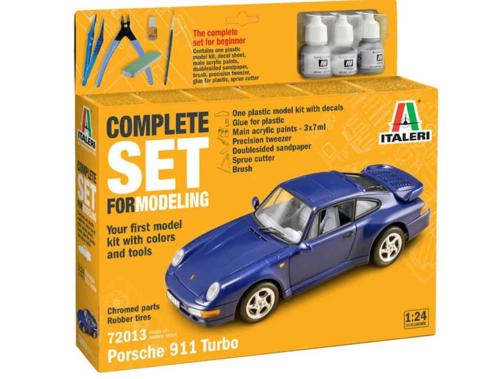 Italeri 72013 Porsche 911 Turbo Modello Set Plastica Kit Di Montaggio 1:24 NUOVO - Immagine 1 di 1