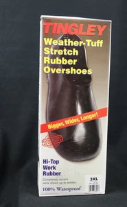TINGLEY Weather Tuff Stretch Overshoes Hi-Top Work Rubber 3XL Size 14-15 1/2 - Picture 1 of 5