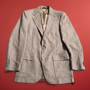 Bloomingdale's Men's Store Traditionalist Size 40R Gray Wool Blazer Vintage - Picture 1 of 8