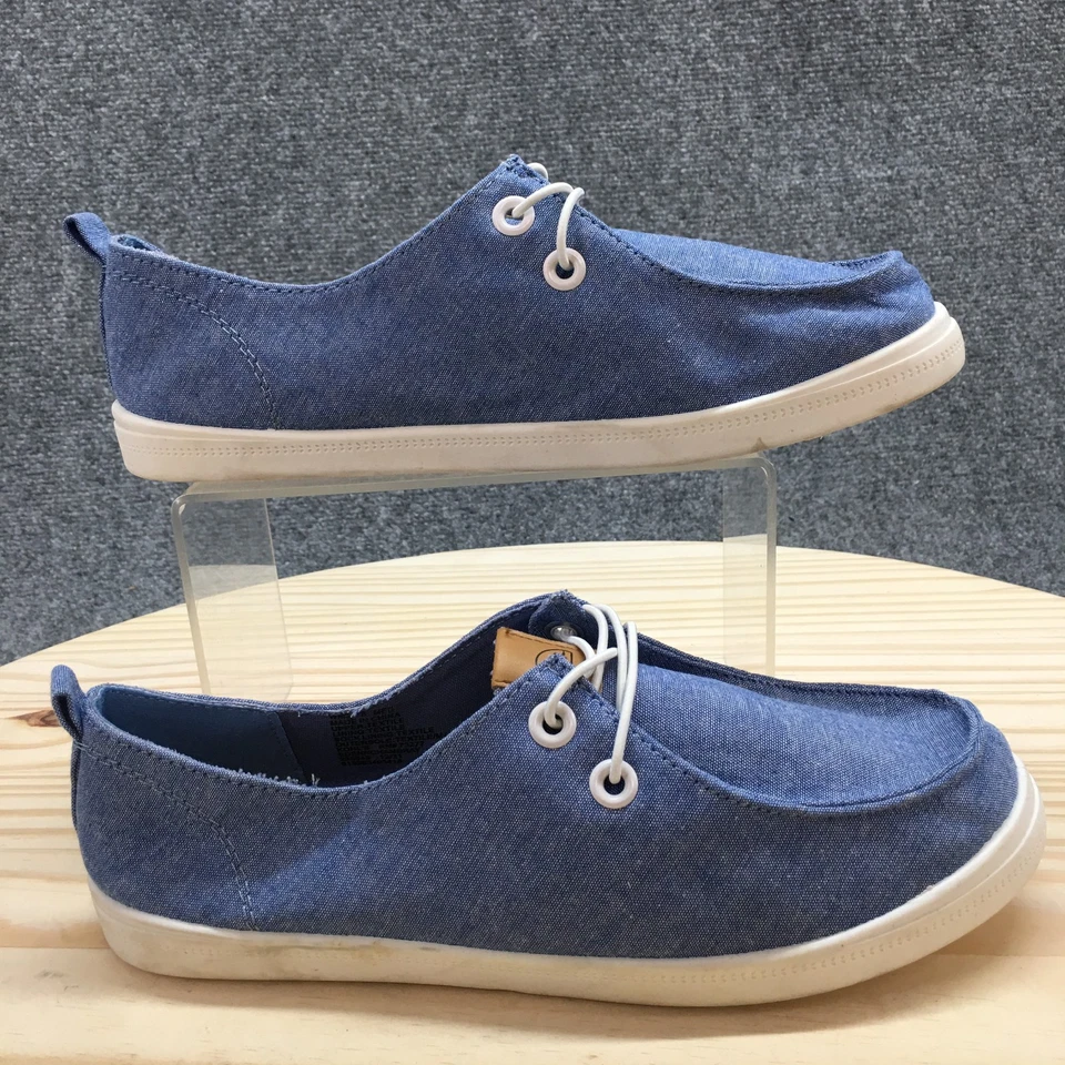 SO Tenis Mujer 8 Edenn Azul Cambray Sin Cordones Lona Informales Zapatos Cómodos Foto 1 de 4