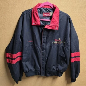 Vtg 80's Winston Racing SWINGSTER Black Red Nascar Full Zip Jacket USA Rare Xl - Picture 1 of 7