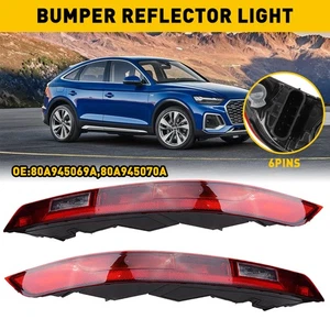 PAIR FOR AUDI Q5 2018 2019 2020 21 REAR BUMPER LOWER TAIL LIGHT BRAKE STOP LAMP - Picture 1 of 18