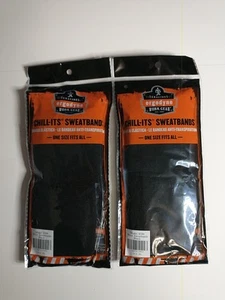 Sweatbands 2pk. of2 Tenacious Ergodyne Work Gear / Black - Picture 1 of 4