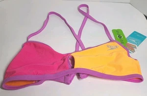 Speedo Women's Bikini Swimsuit Top XL Endurance Pink Orange Tie Back Solid NWT - Picture 1 of 2