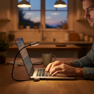 LED USB Laptop Light Plug-In Flexible Electronic Lighting Accessory - Image 1 of 3