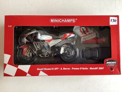 Minichamps Modell 1:12 Ducati Desmo16 A.Barros Pramac DˋAntin GP 2007 OVP neu ! - Bild 1 von 4